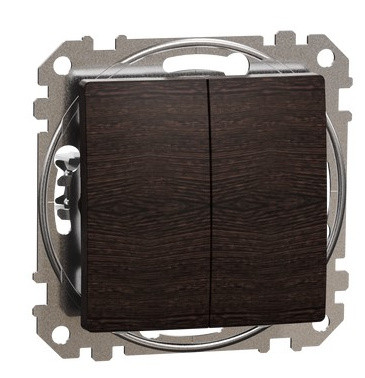 Двоклавішний вимикач Schneider Electric Sedna Design & Elements венге SDD181105