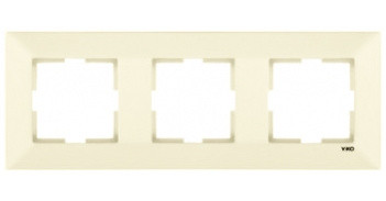Рамка тройная горизонтальная Meridian, кремовый