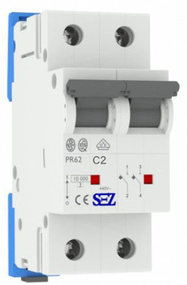 Двухполюсный автомат SEZ 62 C 2А 2P (PR62C2A)