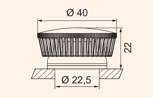 Кнопка-модуль грибок ETI 004771281 EGM-P-RCh (без фіксації червона/хром) - фото №1