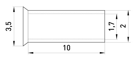 Неизолированный наконечник E.Next e.terminal.stand.en.1.5.10 1,5 кв.мм (s4038005) - фото №1
