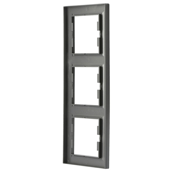 Рамка тройная вертикальная сталь Asfora, EPH5810362 - фото №3