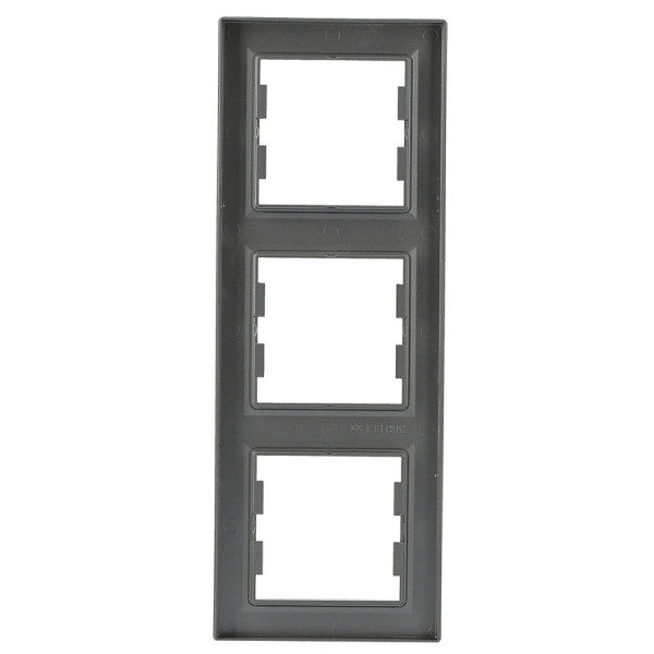 Рамка тройная вертикальная сталь Asfora, EPH5810362 - фото №4