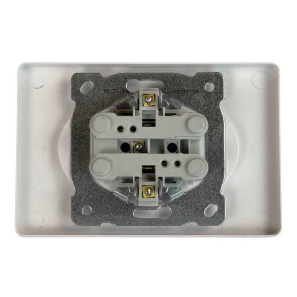 Розетка Nilson Selene біла 2-на без заземлення ( 23111024 ) - фото №1