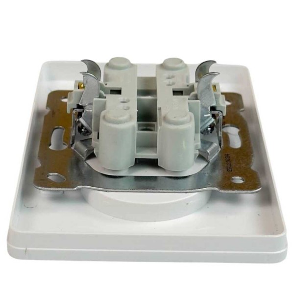 Розетка Nilson Selene біла 2-на без заземлення ( 23111024 ) - фото №2