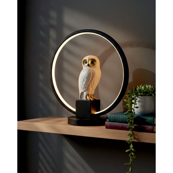 Настільна лампа Zuma Line 5905316663077 Sowa LED 1x4W 3000K 150Lm IP20 чорна - фото №1