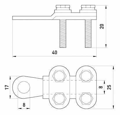 Кабельний наконечник E.Next e.end.stand.clamp.16.25 (s0170001) - фото №1