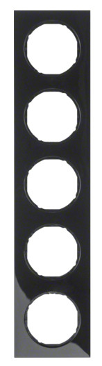 Рамка 5-місна, чорна Berker R.3