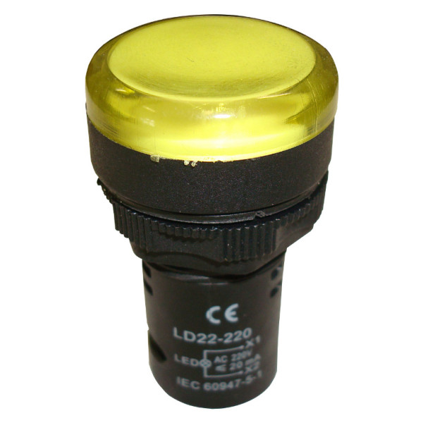 Жовтий LED індикатор Schrack BZ501216ME 230В