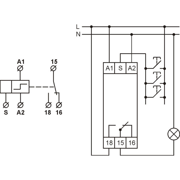 Імпульсне реле Promfactor з функцією "пам'ять" FRT25 1 24-240В AC/DC (FRT25 1) - фото №2