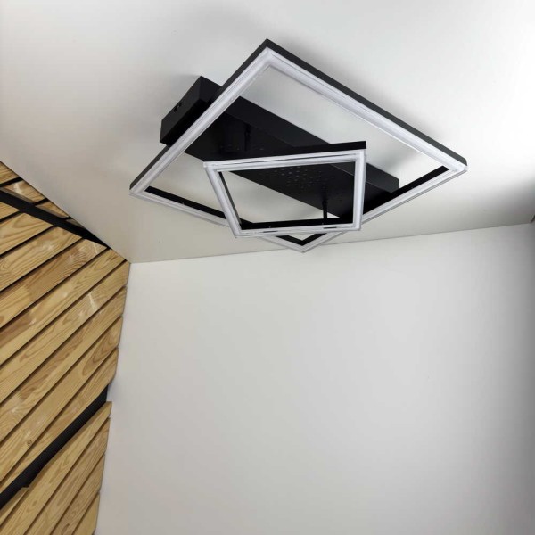 Світильник LED smart KENZO-S+пульт 100W 3000-5000K IP20 квадрат чорний Violux ( 220685 )