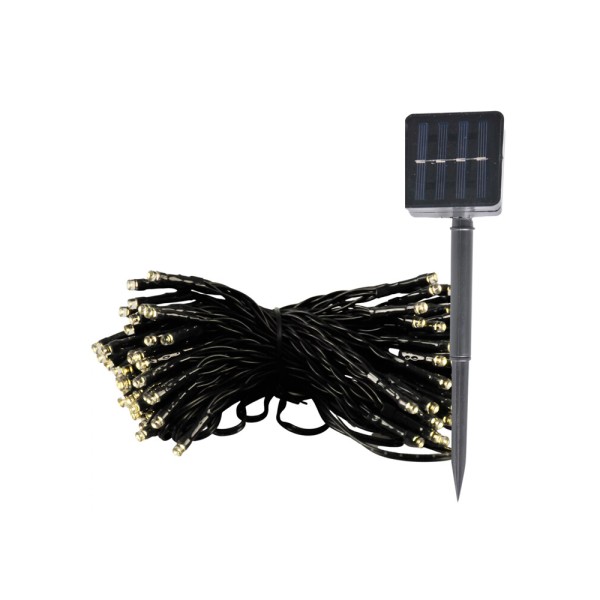 Гирлянда на солнечной батарее Goldlux 316745 Shine LED 3000K IP44 черная