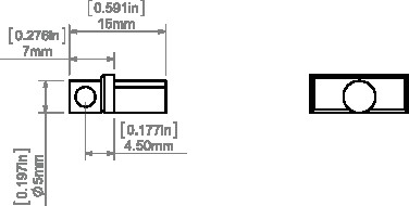 Электропроводящая заглушка для профиля KLUS MICRO-ALU - фото №2
