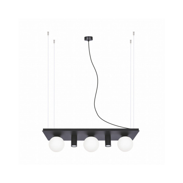 Люстра Zuma Line 5555 Shelf E14+GU10 5x10W IP20 Чорна - фото №2