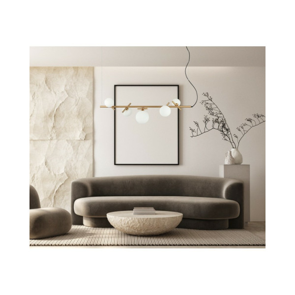 Підвісний світильник, люстра Italux PND-5622-5-BRO-W Reverso G9 5x25W IP20 Золотий - фото №1