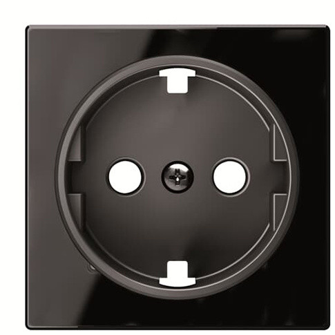 Центральная плата розетки ABB Sky 2CLA858800A2501 8588 CN с заземлением (черное стекло)