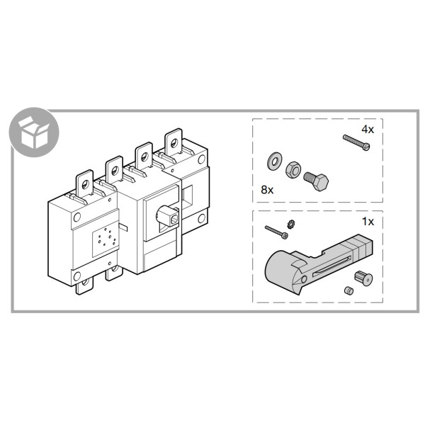 Рубильник Hager HA354 3P 250А - фото №2