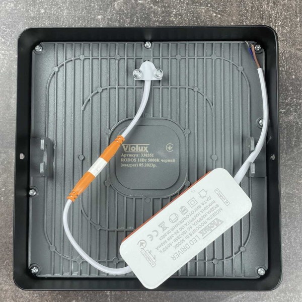 Світильник LED Violux ДББ RODOS квадрат 18W 5000K IP20 чорний ( 330351 ) - фото №4