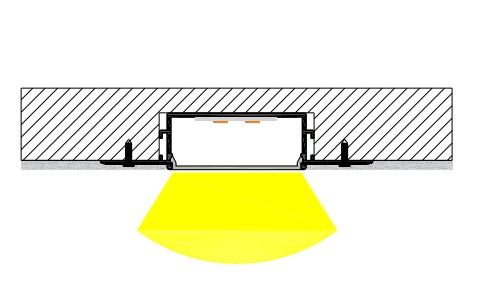 LED-профиль под шпаклевку ALUMLED с рассеивателем, 3 метра (LD98201_3) - фото №3