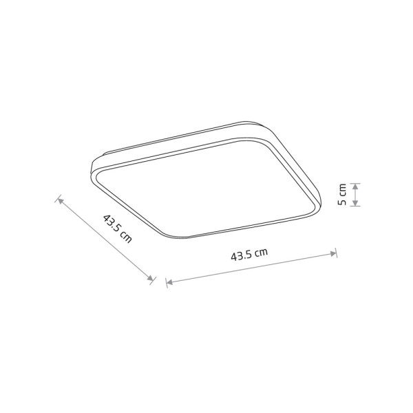 Потолочный светильник Nowodvorski 8134 Agnes Square LED 1x32W 4000K 2500Lm IP44 белый - фото №1