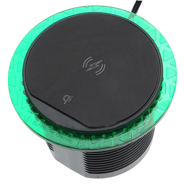Вбудований у стіл блок Schneider Electric INS44010 з бездротовою зарядкою - фото №3