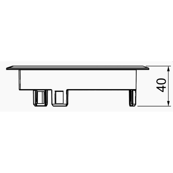 Чорна кришка люка з кабельним уведенням OBO Bettermann (7405084) GES R2 (установка в коробку UD) - фото №1