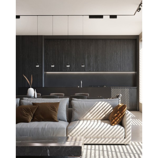 Магнітний трековий світильник Nowodvorski 10154 LVM Slot LED 1x5W 3000K 210Lm IP20 чорний - фото №1