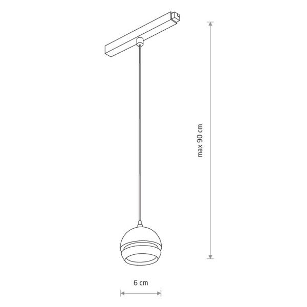 Магнітний трековий світильник Nowodvorski 10154 LVM Slot LED 1x5W 3000K 210Lm IP20 чорний - фото №2