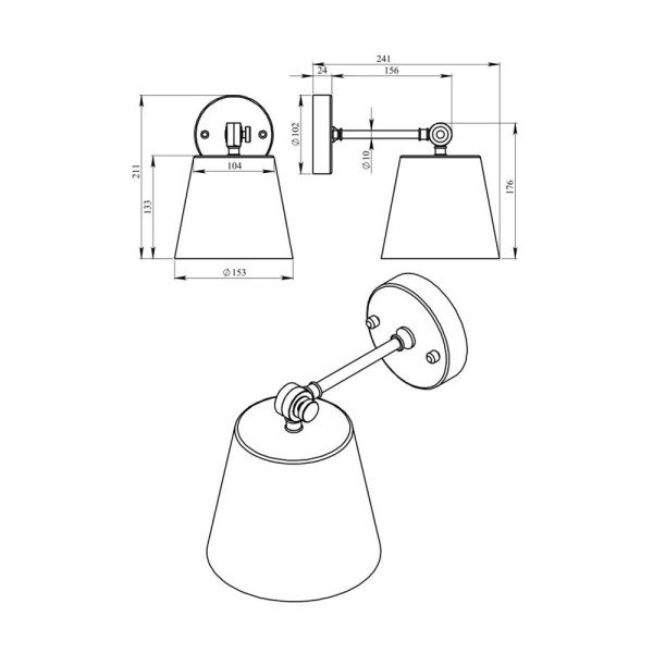 Бра, настенный светильник PikArt 3145-3 - фото №3
