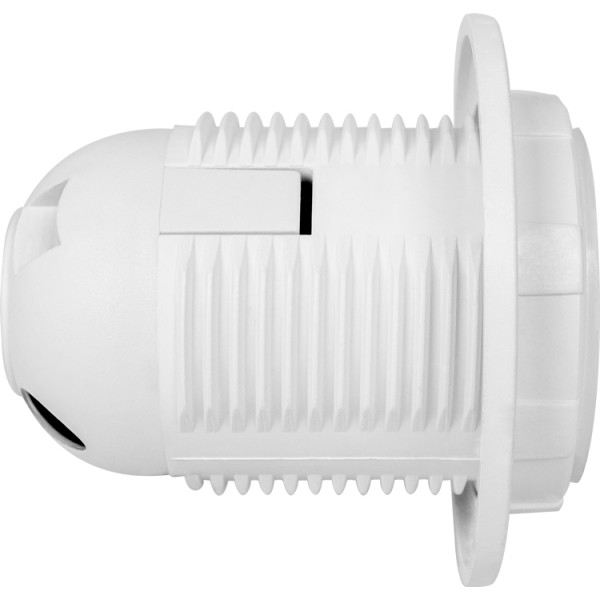 Пластиковый патрон E.Next e.lamp socket with nut.E27.pl.white Е27 с гайкой белый (s9100016) - фото №3