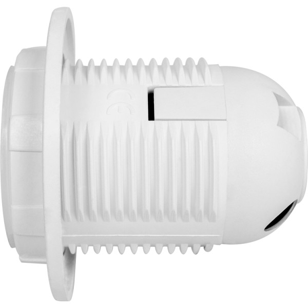 Пластиковый патрон E.Next e.lamp socket with nut.E27.pl.white Е27 с гайкой белый (s9100016) - фото №4