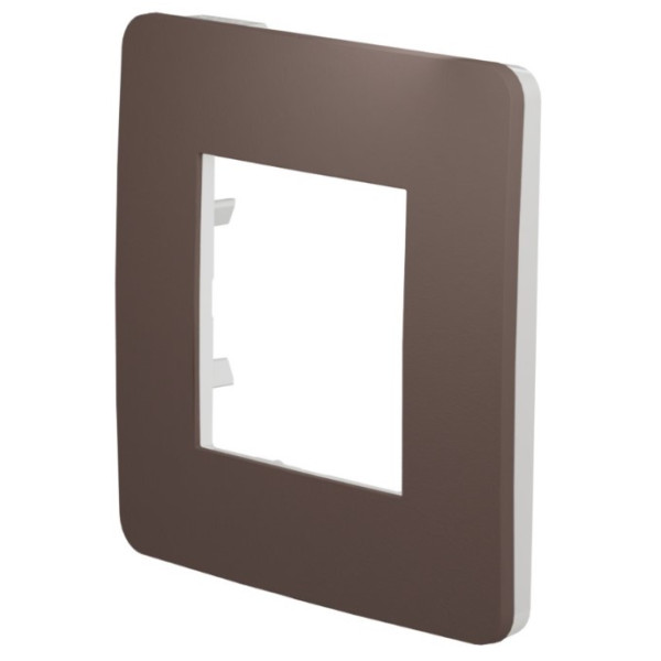 Однопостова рамка Schneider Electric NU280216 (шоколад/білий) - фото №2