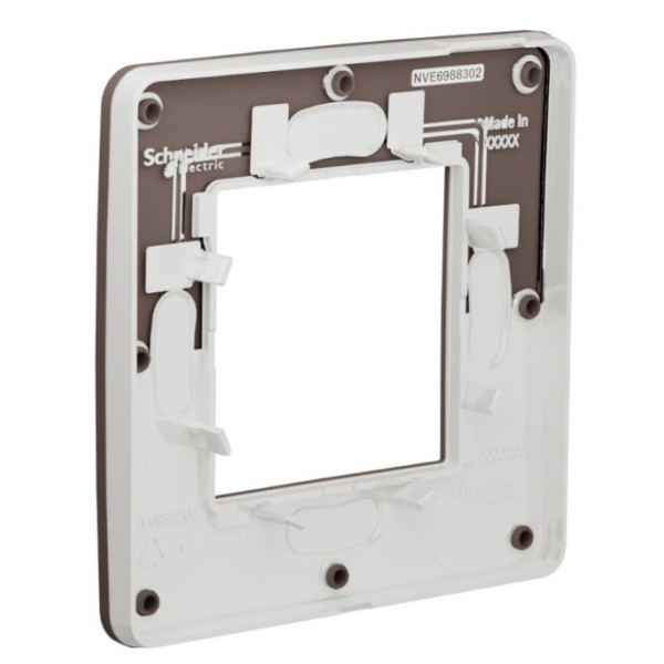 Однопостова рамка Schneider Electric NU280216 (шоколад/білий) - фото №3