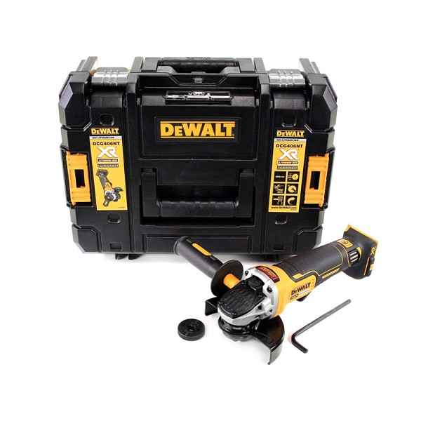 Бесщеточная аккумуляторная шлифмашина DeWALT DCG406NT 18В - фото №3