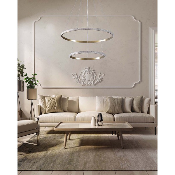 Люстра Goldlux 337863 Diana LED 2x44W 4000K 6200Lm IP20 золота - фото №1