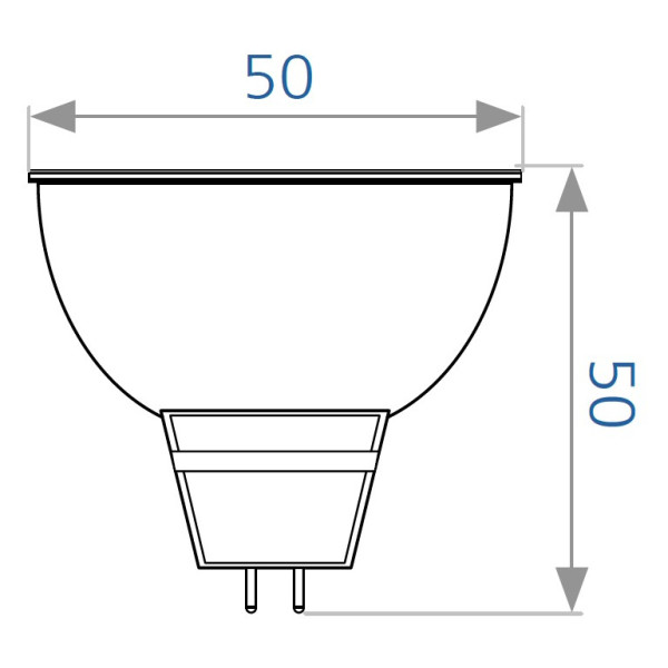 Лампа світлодіодна Delux JCDR 7Вт 6000К GU5.3 - фото №3