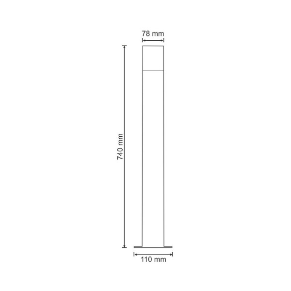 Вуличний світильник Goldlux 304636 New York E27 1x12W IP44 GR - фото №4