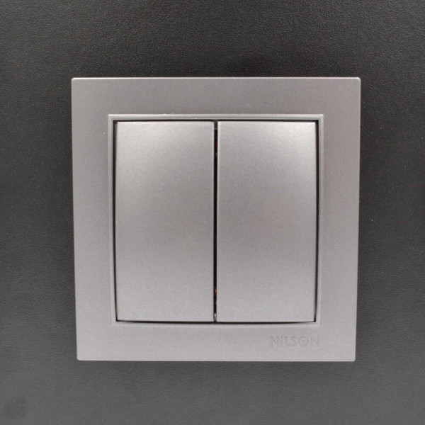 Выключатель Nilson Thor серебро 2кл ( 27131003 ) - фото №3