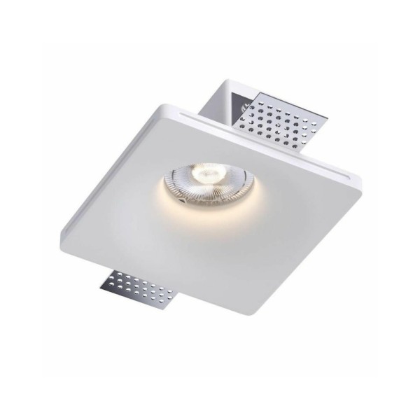 Гіпсовий точковий врізний світильник Oledim 7771267 TS1 GYPSUM GU10 1x10W IP20 Білий