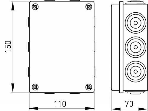 Разделительная коробка E.Next e.db.pro.150.110.70u (p016108) - фото №4
