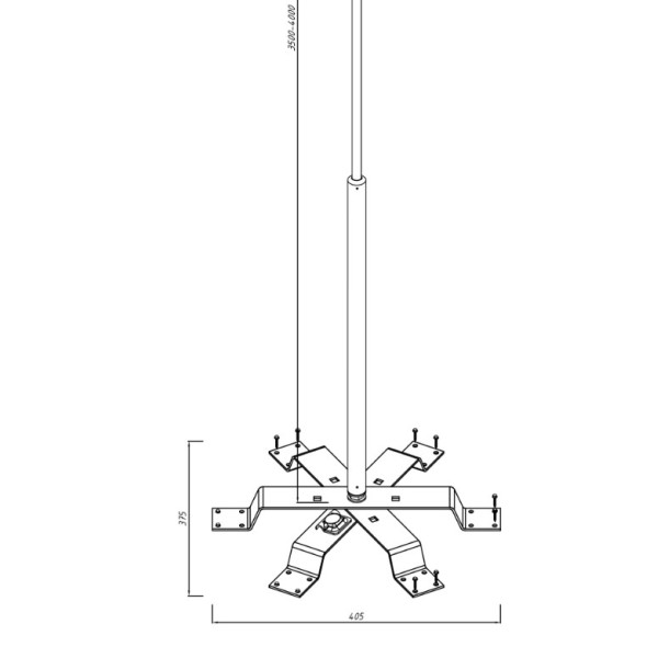 Блискавкоприймач на прямий дах Leo Lightman 3м Ni/Al (411306) - фото №5