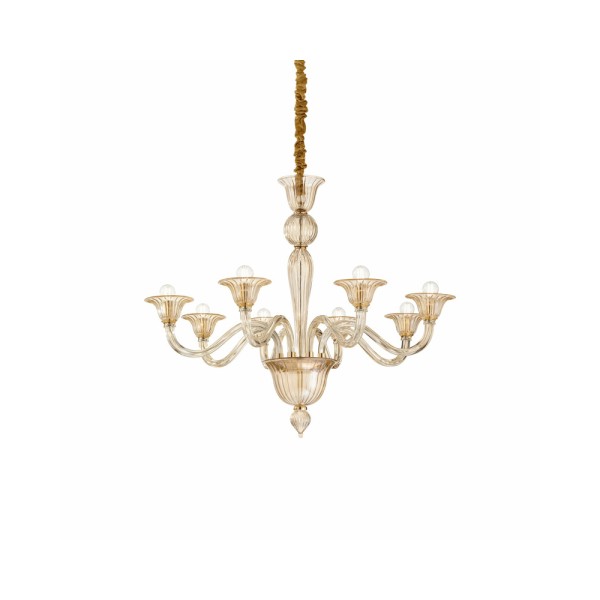 Люстра подвесная Ideal Lux Brigitta sp8 ambra 199412