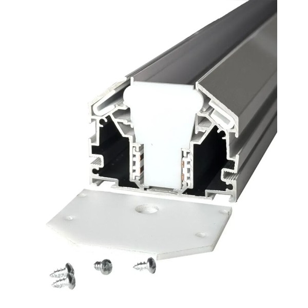 Магнітний трековий шинопровід Oledim 7771553 OL35 48V 1м для натяжної стелі (гарпун) білий - фото №1