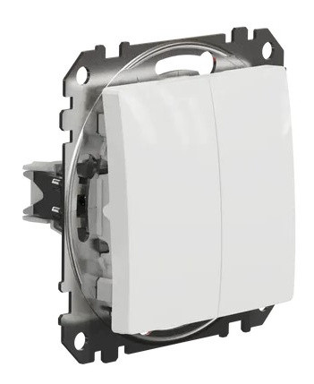 Двоклавішний перемикач Schneider Electric Sedna Design & Elements білий SDD111108 - фото №1