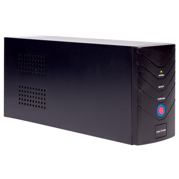 ДБЖ LogicPower LP8294 1400ВА на 2 євророзетки AVR 2x7.5Ач12В (840Вт) у металевому корпусі (чорний) - фото №2