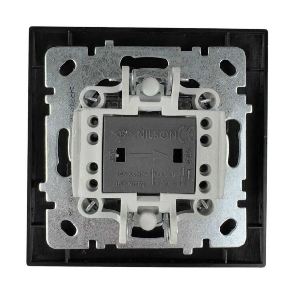 Вимикач Nilson Touran чорний мат 1кл проміжний ( 24381010 ) - фото №1