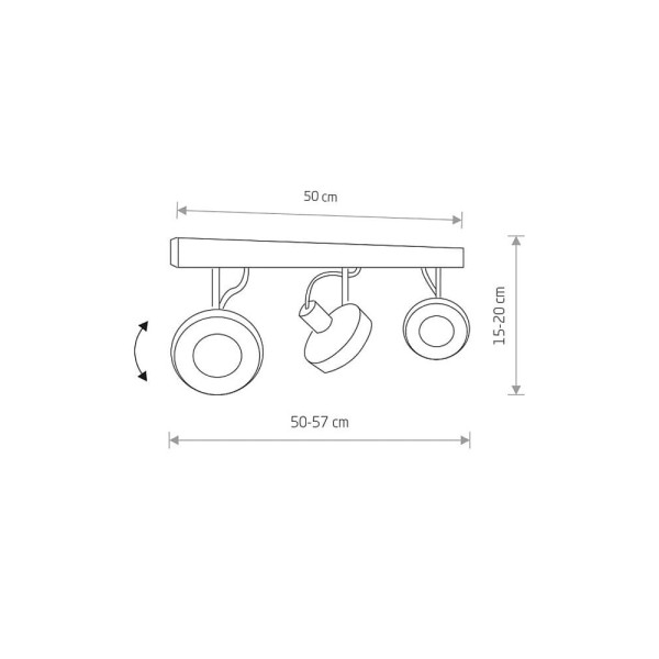 Светильник поворотный, спот Nowodvorski 9601 Cross GU10, ES111 3x75W IP20 Белый - фото №1