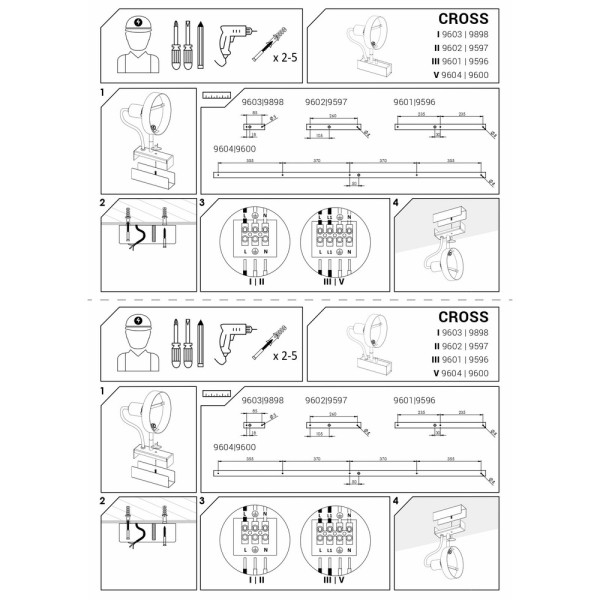 Светильник поворотный, спот Nowodvorski 9601 Cross GU10, ES111 3x75W IP20 Белый - фото №2