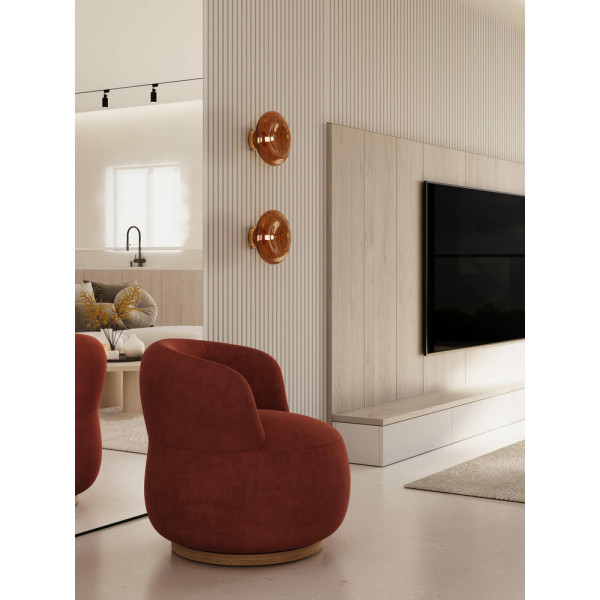 Бра, настінний світильник Pikart 30691-1 G9 1x60W IP20 бурштиновий - фото №3