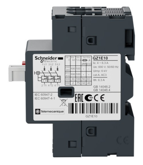 Автомат защиты двигателя Schneider Electric GZ1E10 GZ1E 4-6.3A - фото №2